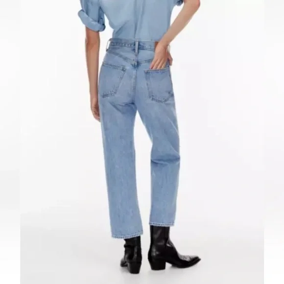 Aritzia Denim Forum Size 25 The Joni High Rise Loose 26L Distressed - Picture 2 of 16